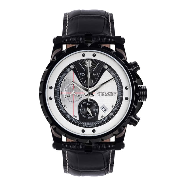 Chrono Diamond Men's Swiss Black Chronograph Watch
