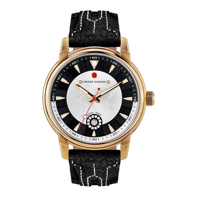Chrono Diamond Men's Swiss Black/Gold Nereus Watch
