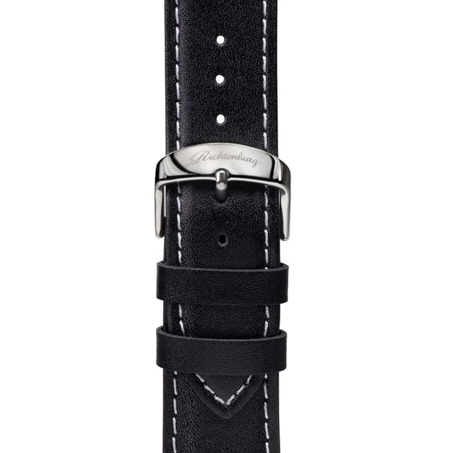 Richtenburg Men's  Black Leather Strap Watch 42mm