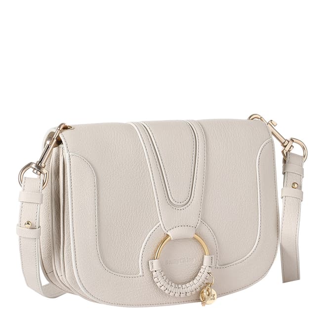 See by Chloe Cement Beige Leather  Hana Large Crossybody Bag 