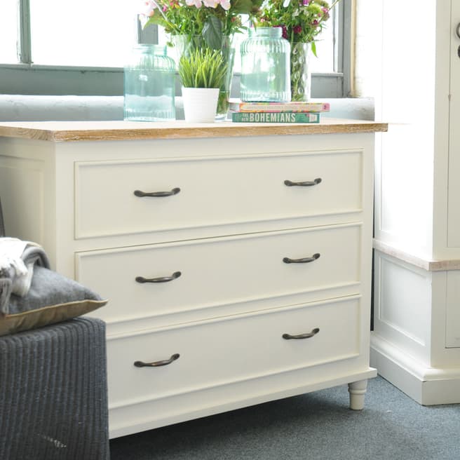 Oceans Apart Chantelle Chest of Drawers, Antique White