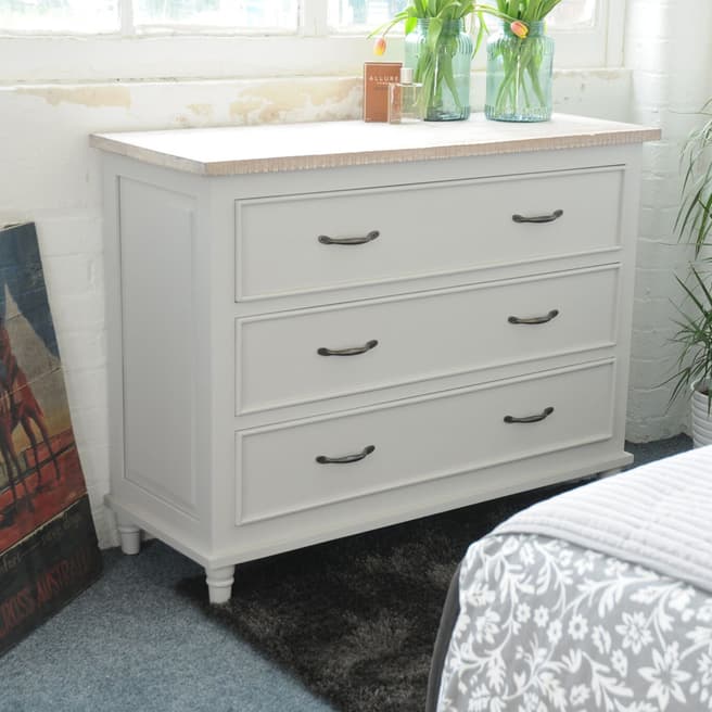 Oceans Apart Chantelle Chest of Drawers, Pale Grey
