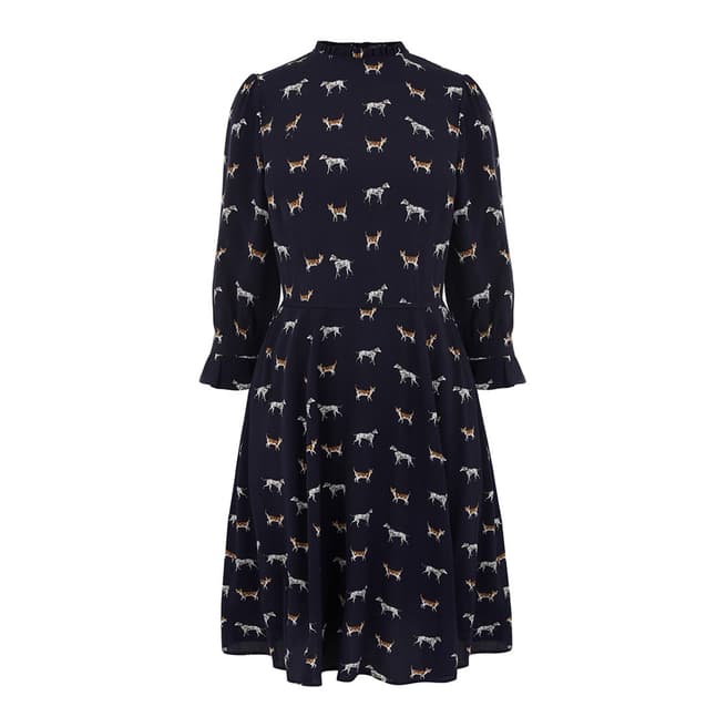 Oasis Midnight Cat And Dog Skater Dress