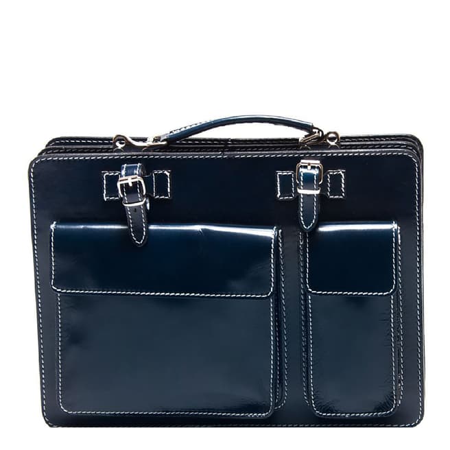 Renata Corsi Blue Leather Shoulder Bag