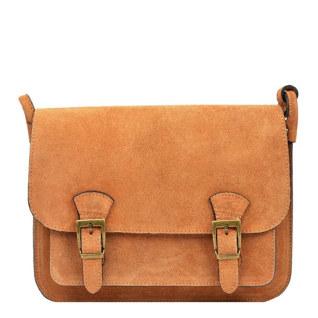 Renata Corsi Cognac Leather Shoulder Bag