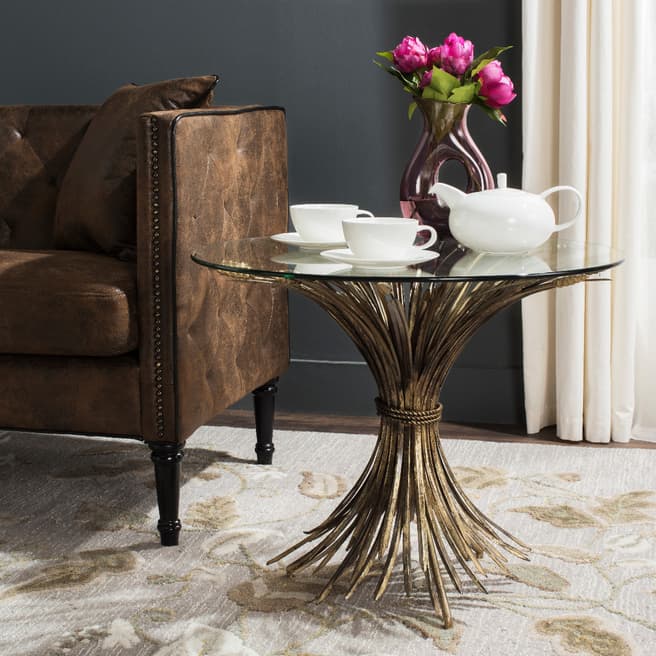 Safavieh Moreno Accent Table, Gold / Clear