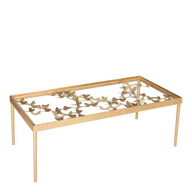 Safavieh Essex Butterfly Coffee Table, Gold / Clear