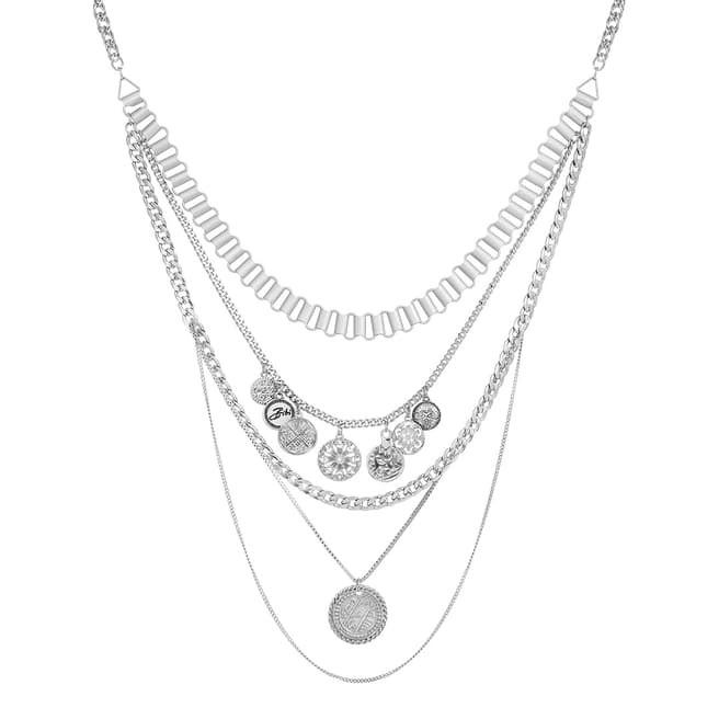 BiBi Bijoux Silver Crystal Necklace