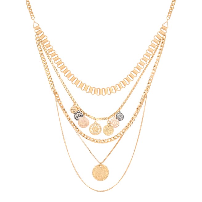 BiBi Bijoux Gold Crystal Necklace