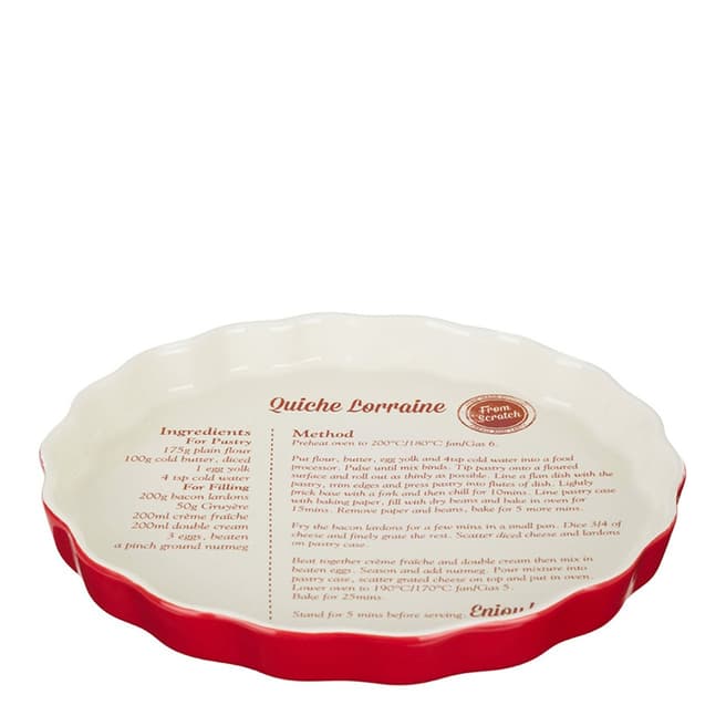 Premier Housewares Red  From Scratch Flan Dish   750ml