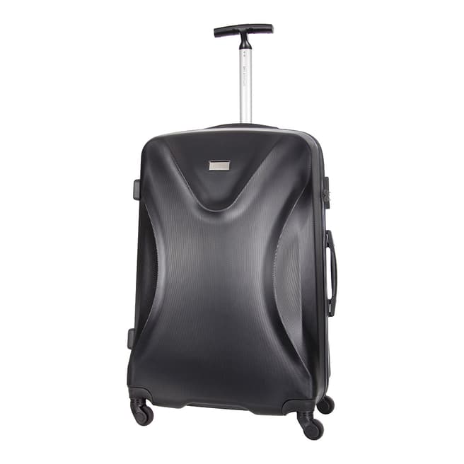 Platinium Black 4 Wheels Athenes Suitcase 70cm