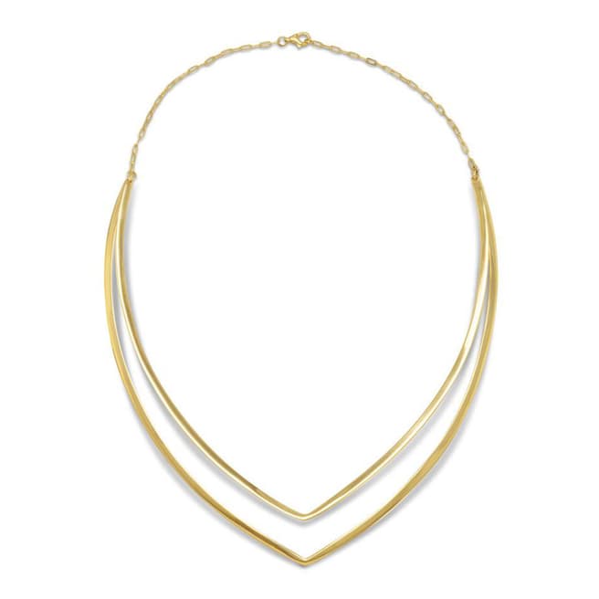 Chloe Collection by Liv Oliver Gold Graduated Double Strand Necklace