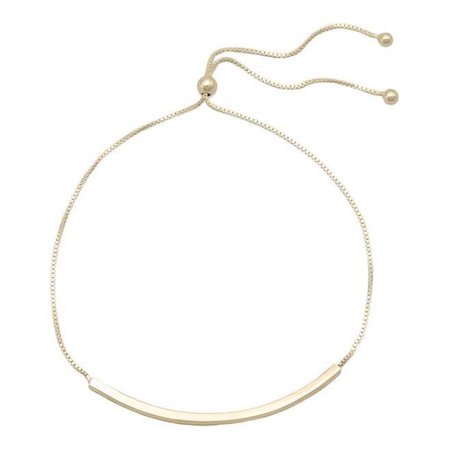 Chloe Collection by Liv Oliver 18k Gold Adjustable Bar Bracelet