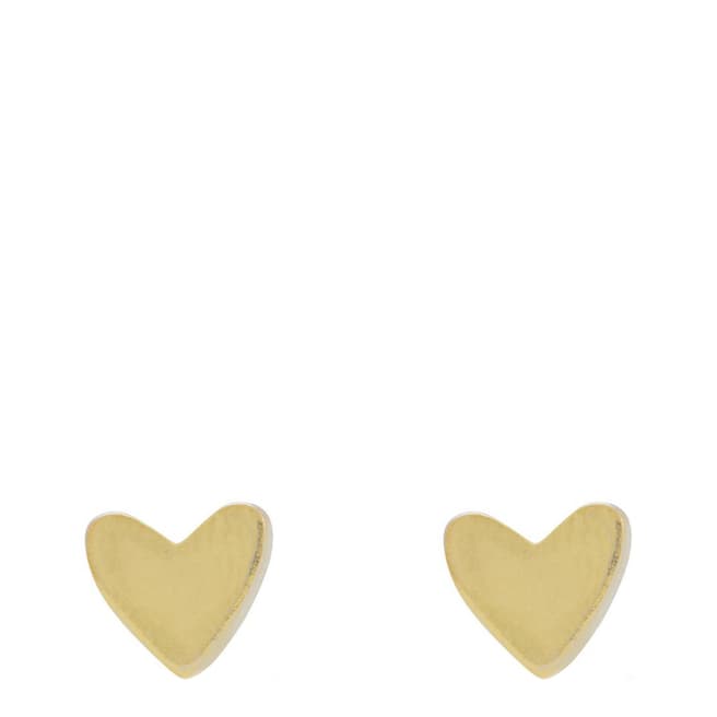Chloe Collection by Liv Oliver Gold Heart Stud Earrings