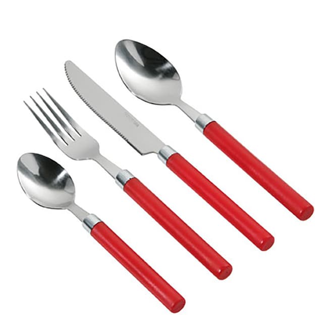 Premier Housewares Red Circo Cutlery Set  16pc Half Tang 