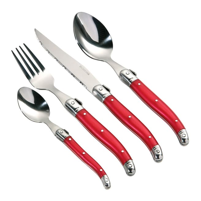 Premier Housewares Red Swiss Cutlery Set  16pc Full Tang