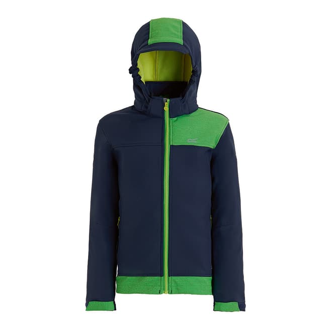 Regatta Navy/Green Astrox Soft Shell Jacket
