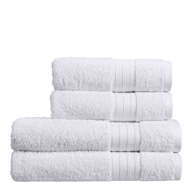 Christy Monaco Set of 4 Towel Bales, White