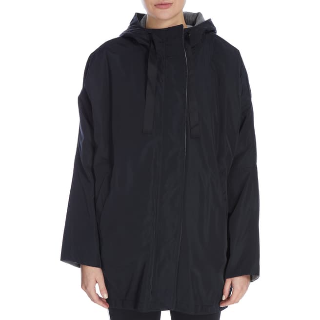 DKNY Black/Grey Reversible Hood Swing Jacket