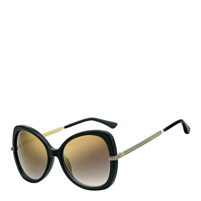 Jimmy Choo Women's Black/Brown Gold Cruz Sunglasses 58mm
