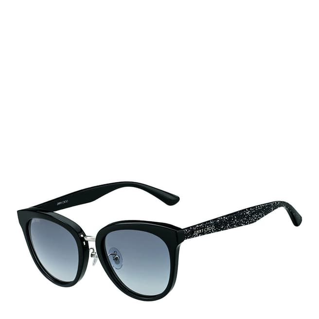 Jimmy Choo Women's Black Glitter/Dark Grey Gradient Cade Sunglasses 55mm