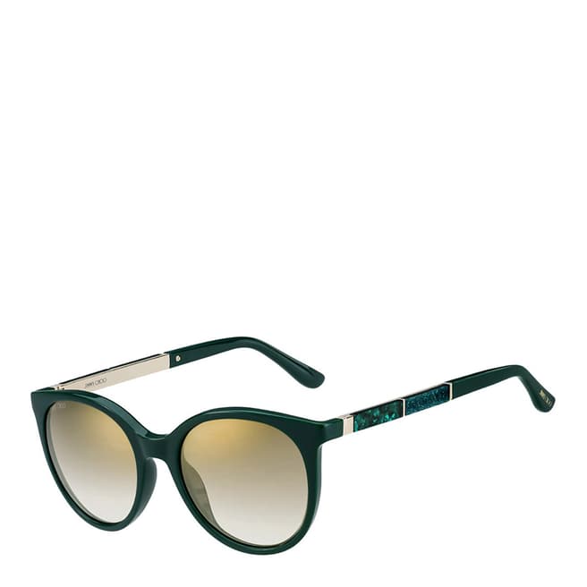 Jimmy Choo Women's Green Gold/Brown Gold Shaded Sunglasses 51mm