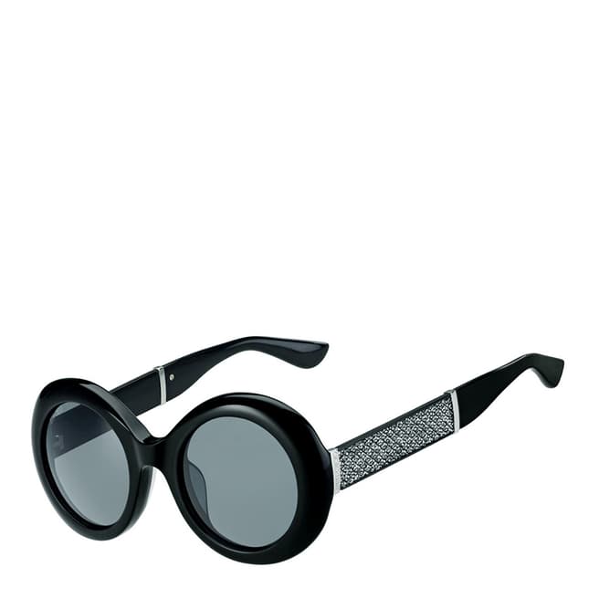 Jimmy Choo Women's Black Glitter Black/Grey Blue Wendy Sunglasses 51mm