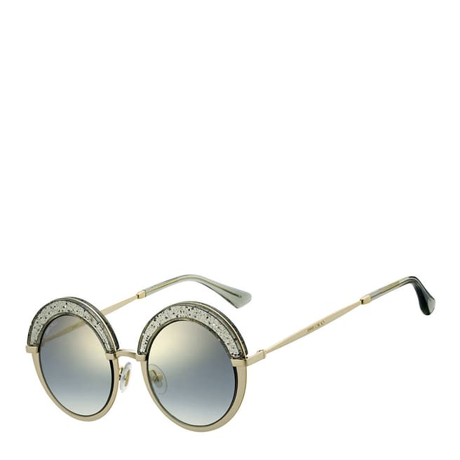 Jimmy Choo Women's Grey Glitter Gold/Grey Gradient Gold Gotha Sunglasses 50mm