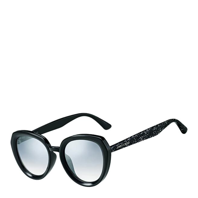 Jimmy Choo Women's Black Glitter/Grey Silver Shaded Mace Sunglasses 53mm