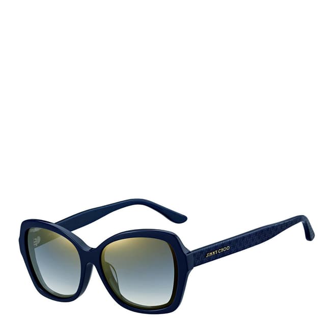 Jimmy Choo Women's Blue/Grey Mirror Gradient Jody Sunglasses 57mm