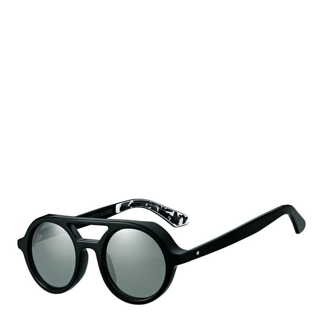Jimmy Choo Women's Black/Grey with Silver Mirror Bob Sunglasses 51mm