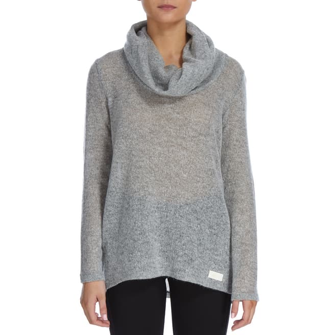 DKNY Grey Cowl Neck Knitted Jumper