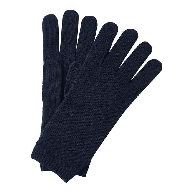 Pure Collection Navy Cashmere Glove