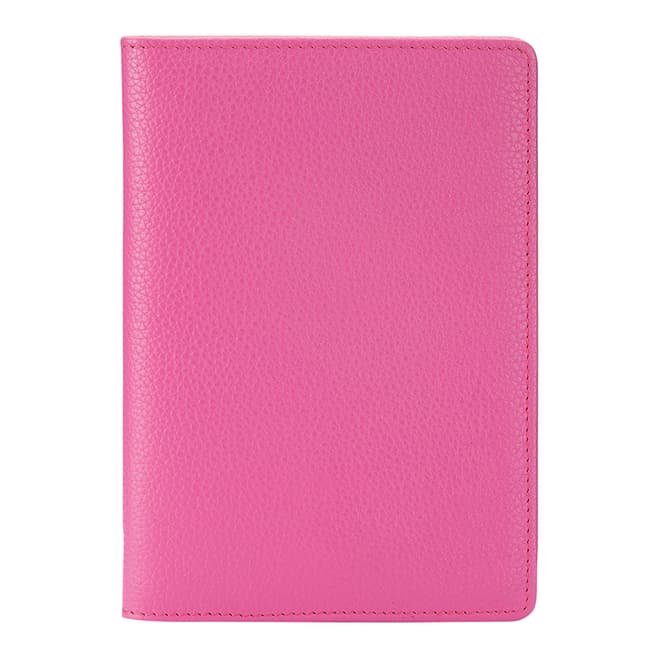 Pure Collection Bright Pink   Leather Passport Cover