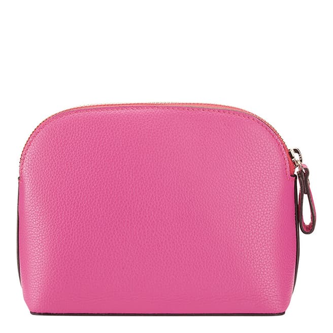 Pure Collection Bright Pink   Leather Cosmetic Bag