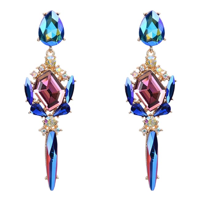 Black Label by Liv Oliver Crystal Drop Earrings