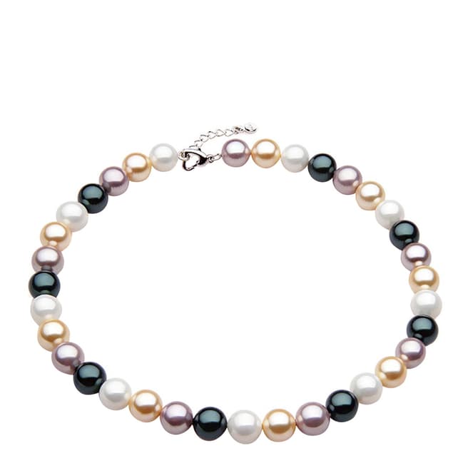 White label by Liv Oliver Multi Pearl Necklace in Silver
