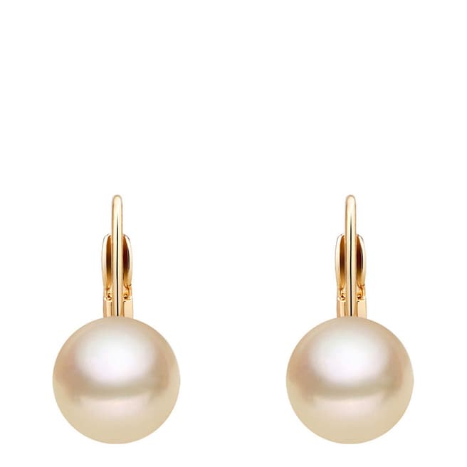White label by Liv Oliver 18k Rose Gold Champagne Pearl Drop Earrings