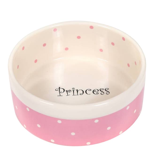 Hounds Cream/Pink Princess Ceramic Bowl, 15x6cm