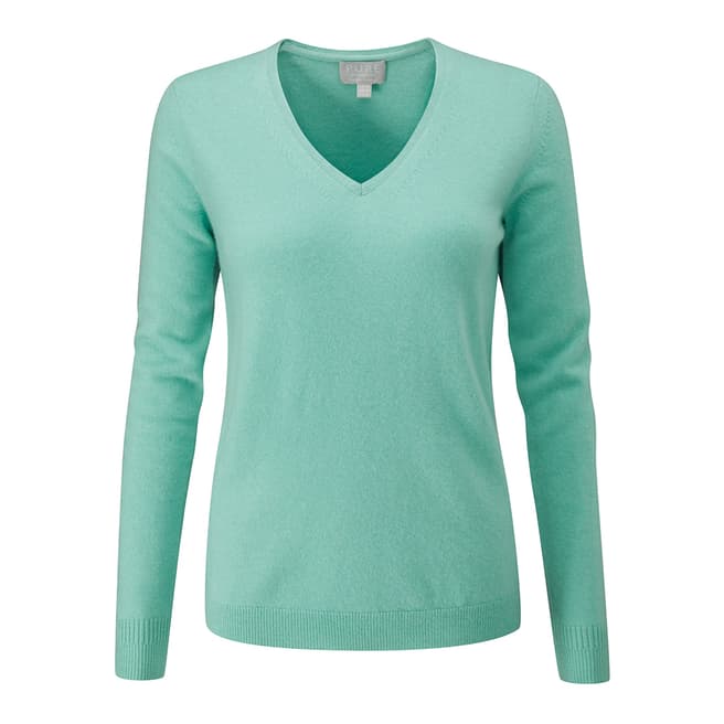 Pure Collection Cashmere Straight Fit V Neck Sweater
