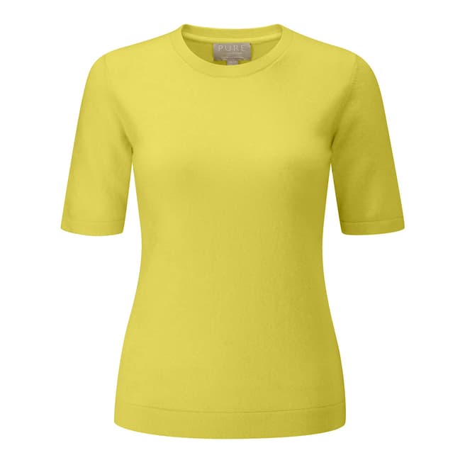 Pure Collection Chartreuse Cashmere T-Shirt