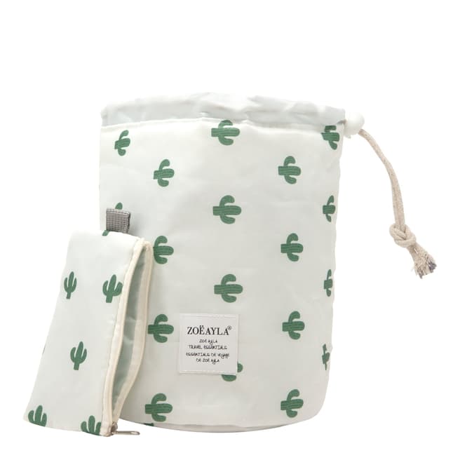 Zoe Ayla Cactus Waterproof Cosmetics Travel Bag