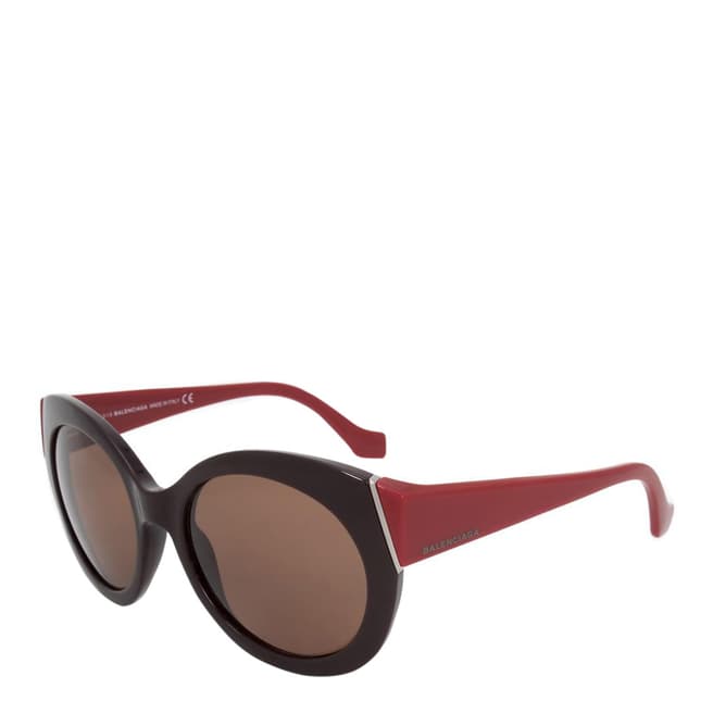 Balenciaga Women's Brown/Red Balenciaga Sunglasses 58mm
