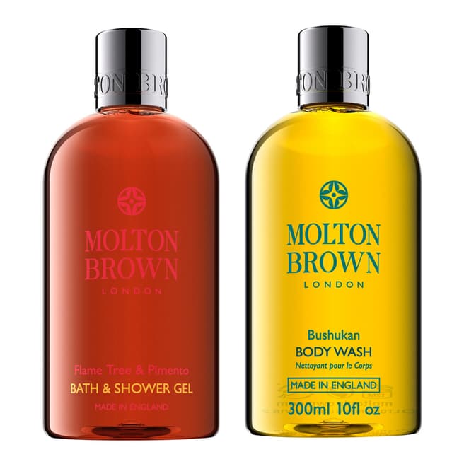 Molton Brown Flame Tree & Bushukan Body Wash Duo Worth Â£44