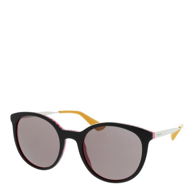 Prada Women's Black/Pink Prada Sunglasses 53mm