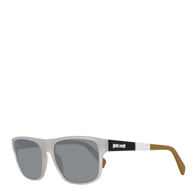 Just Cavalli Men's Matte Crystal White Beige Just Cavalli Sunglasses 57mm