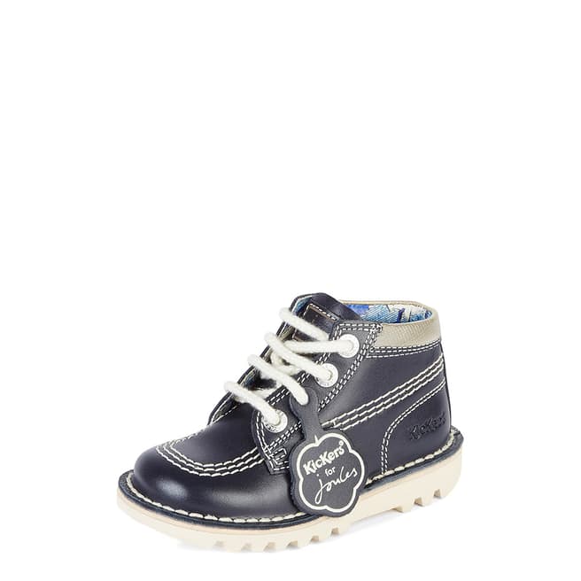 Kickers Boys Navy High Lace Up Shoe - Joules