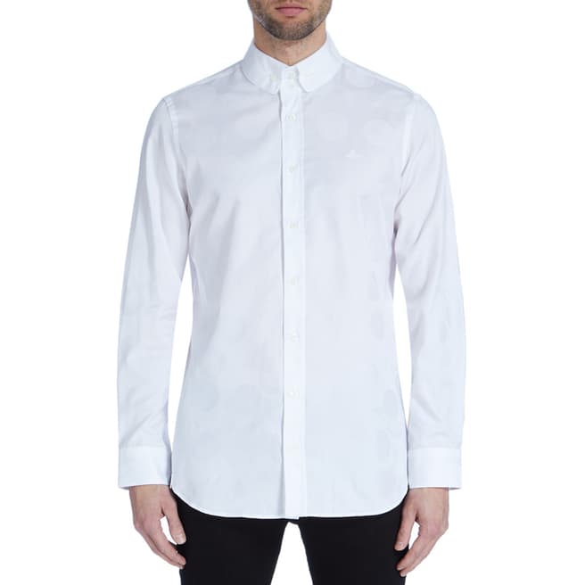 Vivienne Westwood White Two Button Krall Cotton Shirt