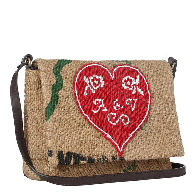 Vivienne Westwood Natural Jute Beaded Shoulder Bag