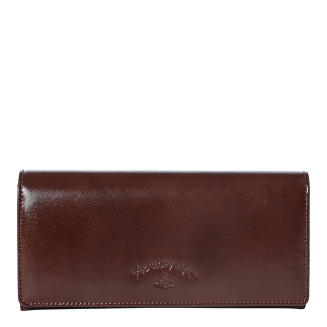 Vivienne Westwood Brown Leather Sarah Classic Credit Card Wallet